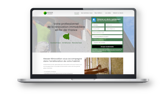 Création du site Web Hesser Rénovation